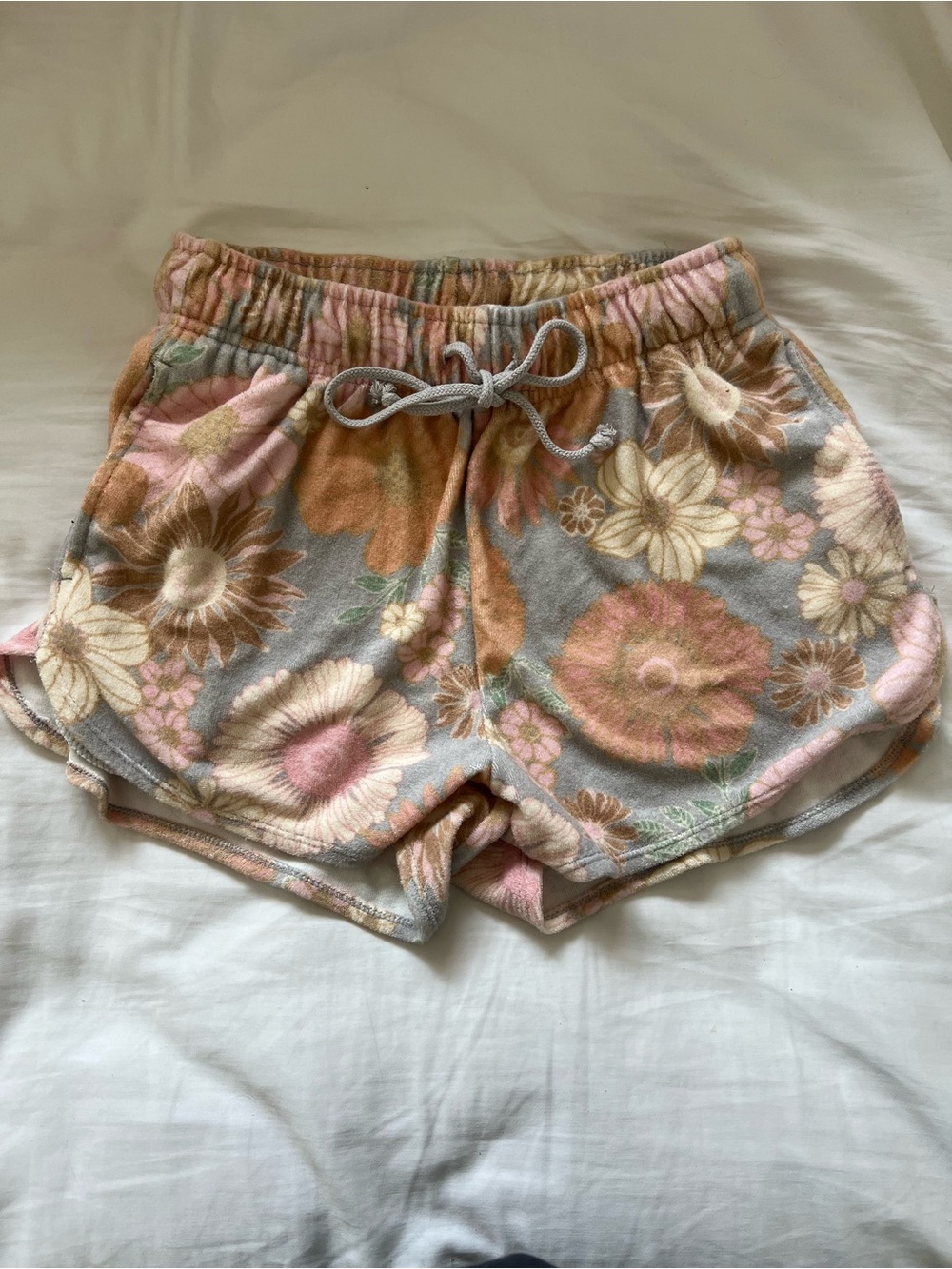 wild fable Floral Terry Athletic Shorts - Pink, Tan, Gray